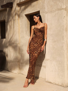  LEONNA LEOPARD PRINT MAXI DRESS